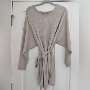 Sweater Dress with Tie